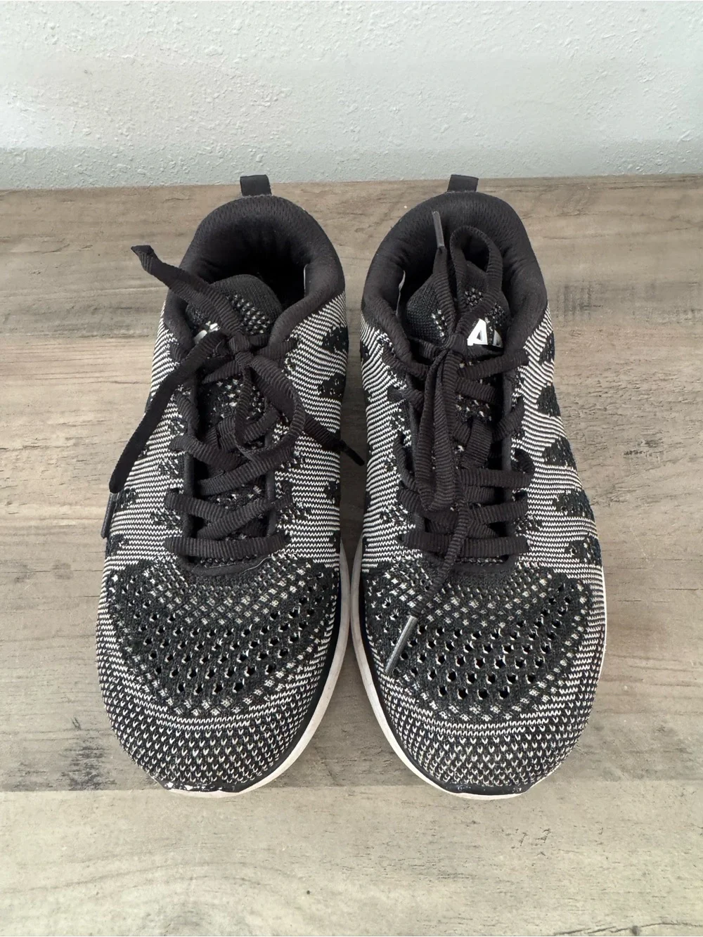 APL Women's Black and Gray Knit Athletic Sneakers